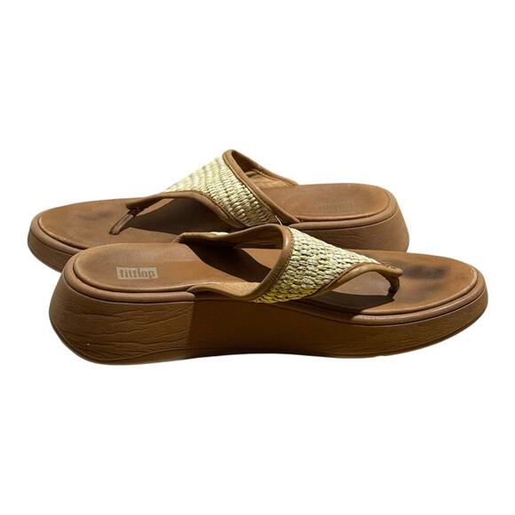 FitFlop Pietra Woven Platform Sandals Tan Women's Size 7 Comfort Orthotic Sandal - Picture 5 of 7